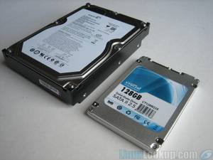 HDD and an SSD side by side